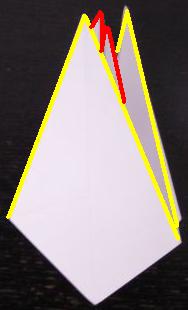 Po vložení trojuholníkov do vnútra dostaneš deltoid.